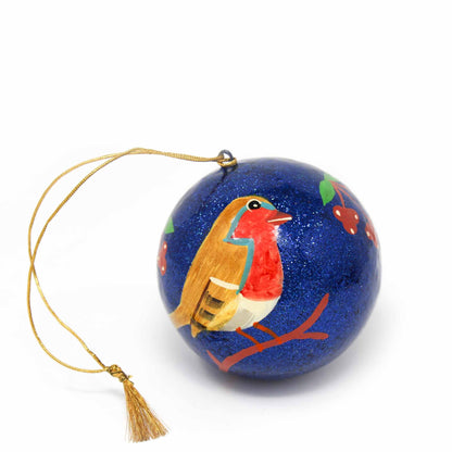 Handpainted Fox & Bird Ornaments, Set of 2    Home Decor Supply | Online Retail | ShoreShopper.com