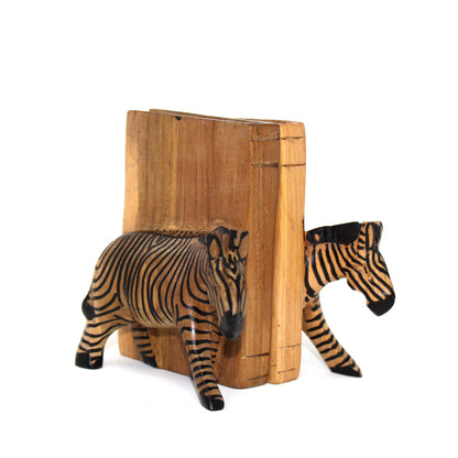 Carved Wood Zebra Book Ends, Set of 2    Home Decor Supply | Online Retail | ShoreShopper.com