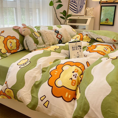 Washed Cotton Bed Sheet Quilt Cover Four-piece Set    Home Decor Supply | Online Retail | ShoreShopper.com