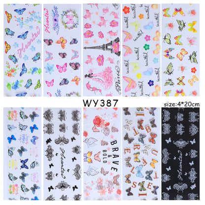 Leopard Snake Floral  Nail Art Sticker    Home Decor Supply | Online Retail | ShoreShopper.com