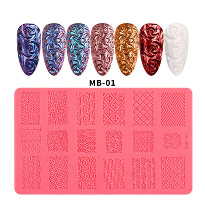 Nail Art Silicone Printing Stencil Plastic 3D Relief    Home Decor Supply | Online Retail | ShoreShopper.com