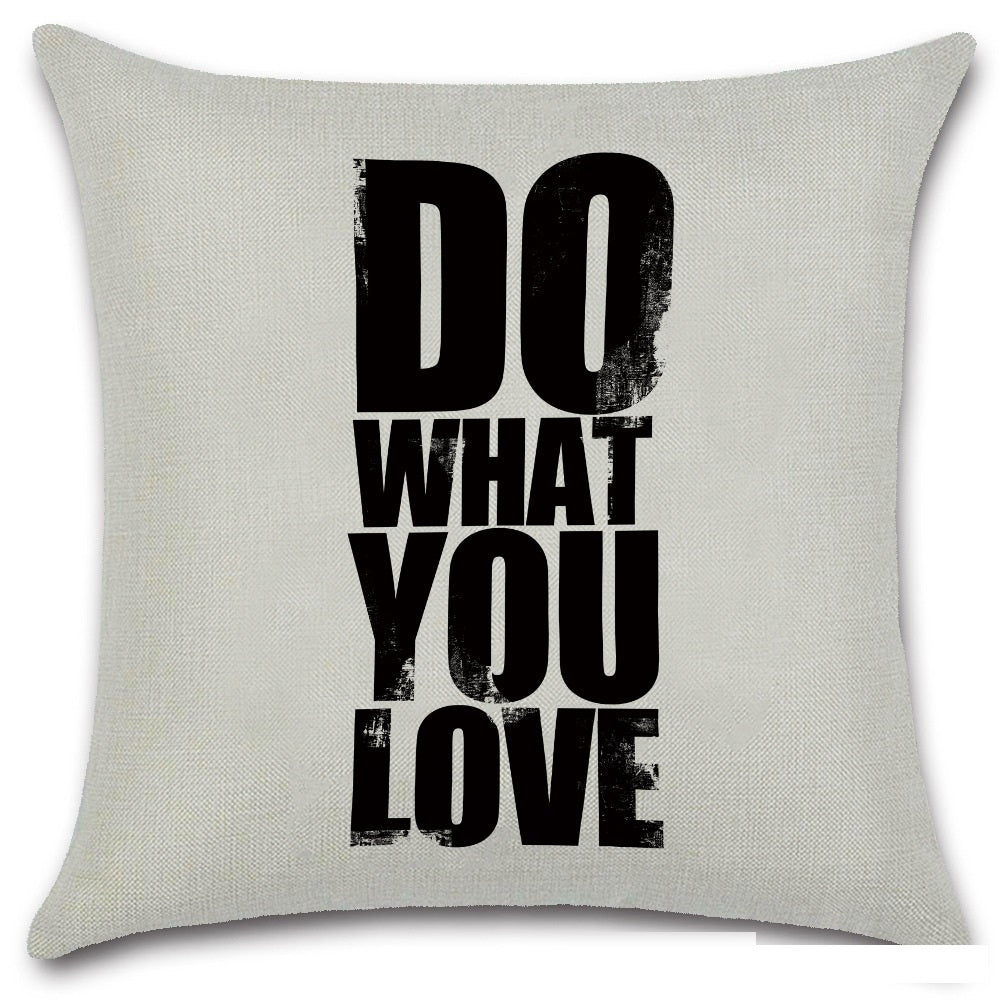 Letter black and white home pillowcase    Home Decor Supply | Online Retail | ShoreShopper.com
