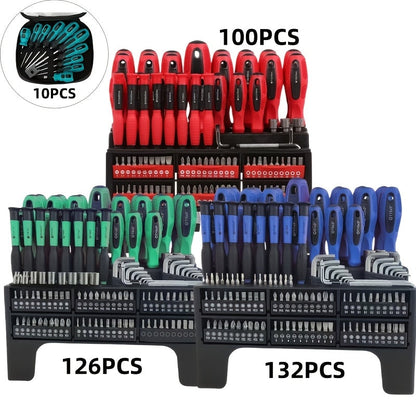 10/100/126/132pcs Magnetic Precision Screwdriver Set with Insulated Tips & Plastic Case - Professional Electronics Repair Kit Suitable for Electronics, Smartphones, Devices, Auto Repair, DIY - Ideal for Daily Use & Holiday Gi    Home Decor Supply | Online Retail | ShoreShopper.com
