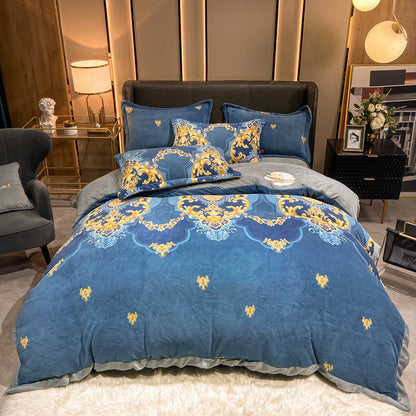 Fashionable Nordic Thick Warm Double-sided Velvet Bed Sheet    Home Decor Supply | Online Retail | ShoreShopper.com