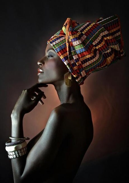 African Art Black Girl Silver Jewelry Canvas Painting Art Poster    Home Decor Supply | Online Retail | ShoreShopper.com