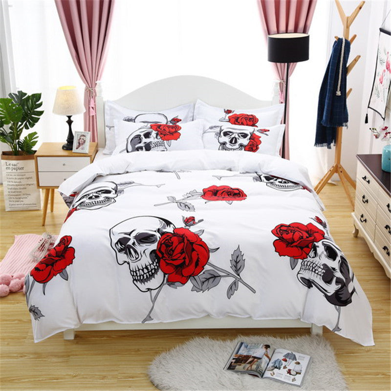 3D Printing European And American Style Skull Four-piece Three-piece Quilt Cover    Home Decor Supply | Online Retail | ShoreShopper.com