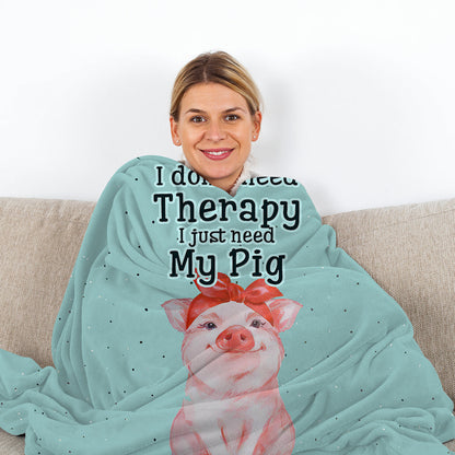1pc Cute Blue Background Pig Soft Printed Flannel Sofa Blanket, Comfortable And Warm For Home Use, Suitable For Bed, Sofa, Camping And Multi Scene Seasonal Use    Home Decor Supply | Online Retail | ShoreShopper.com