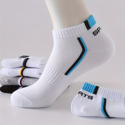 10 Pairs, Mixed-color Breathable Sports Socks, White, Black, Gray And Other Multi-color Matching, Fashionable Color Bar Decoration, Soft And Skin-friendly, Suitable For Running And Fitness, Daily Going Out, Can Be Used As Hol    Home Decor Supply | Online Retail | ShoreShopper.com