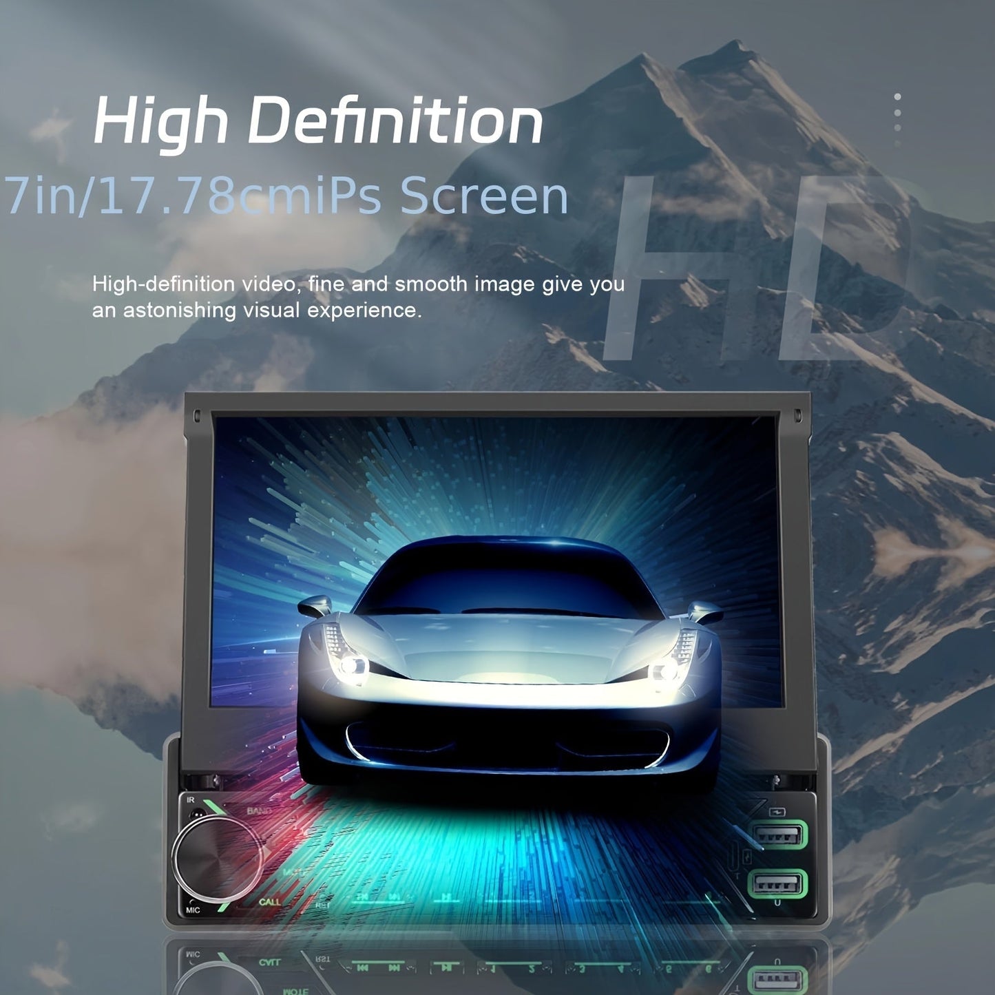 7" HD Retractable Touch Screen Car Stereo - Single Din MP5 Player with Mirror Link    Home Decor Supply | Online Retail | ShoreShopper.com