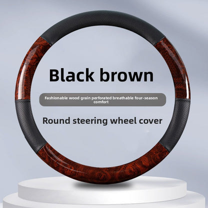 Non-Slip Steering Wheel Cover Compatible for - Breathable Imitation Wood with Red Wood Grain Pattern, Direct Fit Car Steering Grip (No Inner) - Interior Upgrade Wheel Cover    Home Decor Supply | Online Retail | ShoreShopper.com