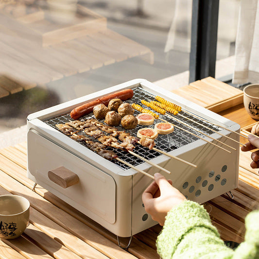 Square Barbecue Oven Outdoor Courtyard Oven Charcoal Charcoal Barbecue Grill    Home Decor Supply | Online Retail | ShoreShopper.com