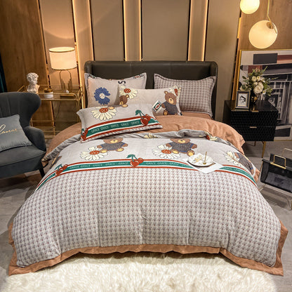Fashionable Nordic Thick Warm Double-sided Velvet Bed Sheet    Home Decor Supply | Online Retail | ShoreShopper.com