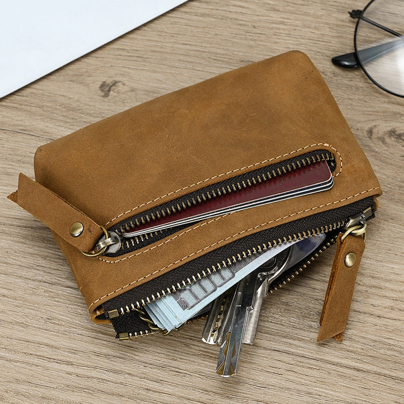 Crazy Horse Leather Coin Purse Men    Home Decor Supply | Online Retail | ShoreShopper.com