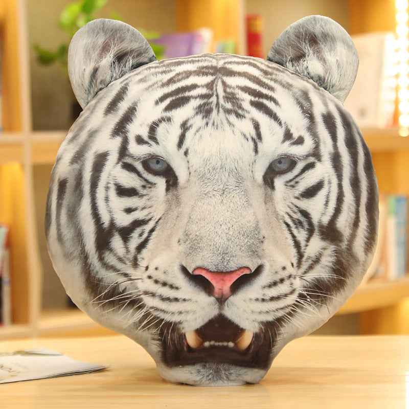 Pillow Simulation Tiger Head Plush Toy Sofa Pillow