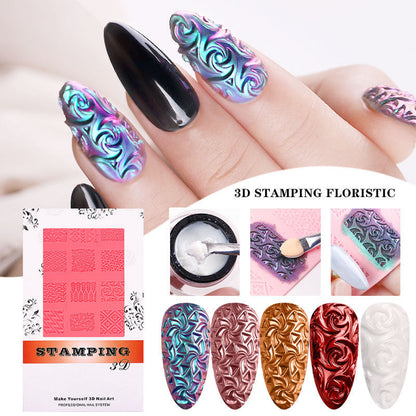 Nail Art Silicone Printing Stencil Plastic 3D Relief    Home Decor Supply | Online Retail | ShoreShopper.com