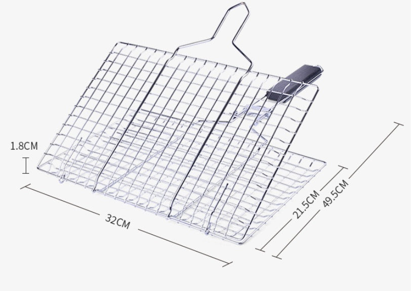 Detachable Grill Net Foldable Grill Square Grilled Vegetable Basket Grilled Fish    Home Decor Supply | Online Retail | ShoreShopper.com