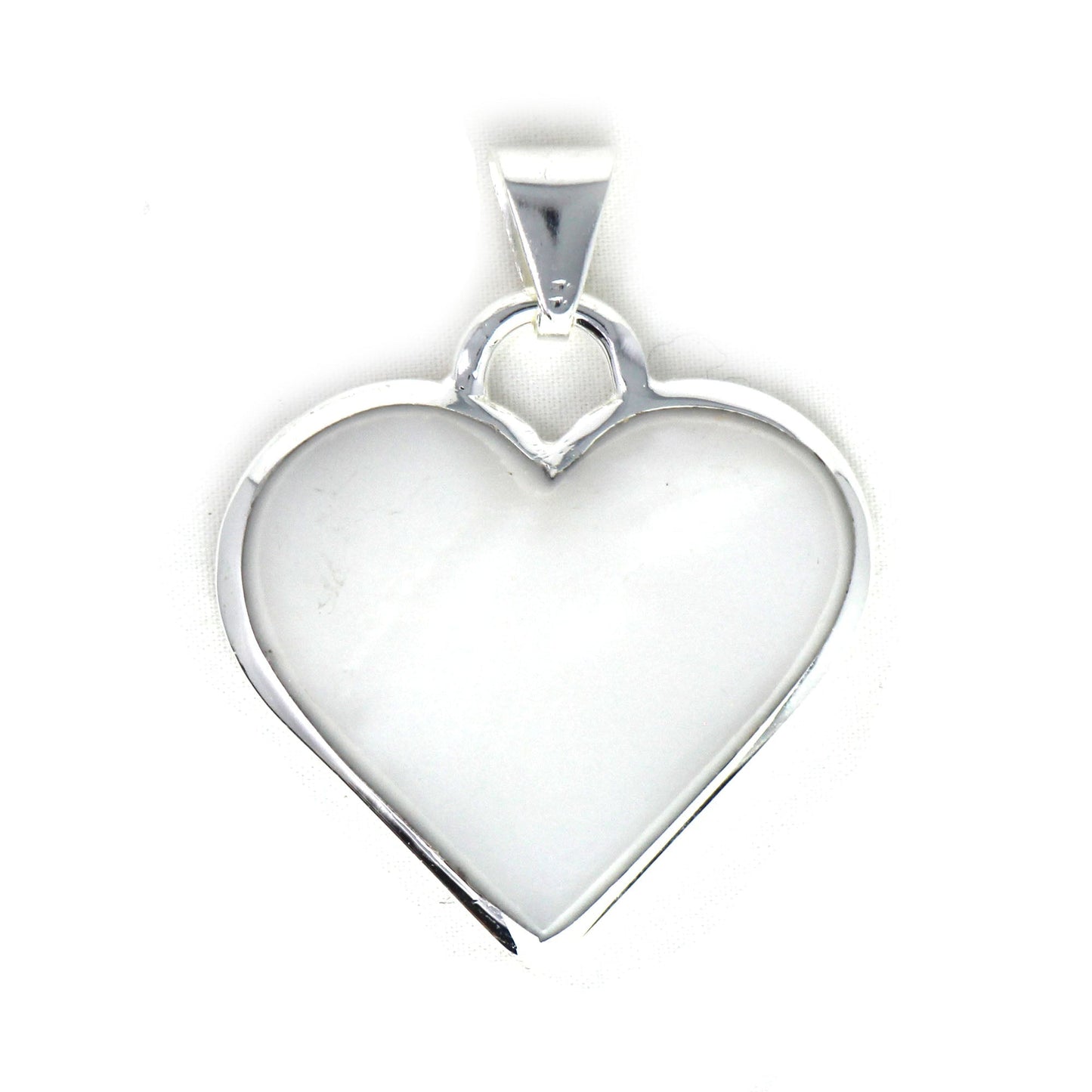 Corazon Blanco White Heart Pendant with Chain    Home Decor Supply | Online Retail | ShoreShopper.com
