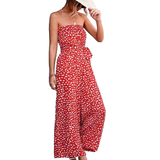Womens Stylish Printed Bandeau Jumpsuit