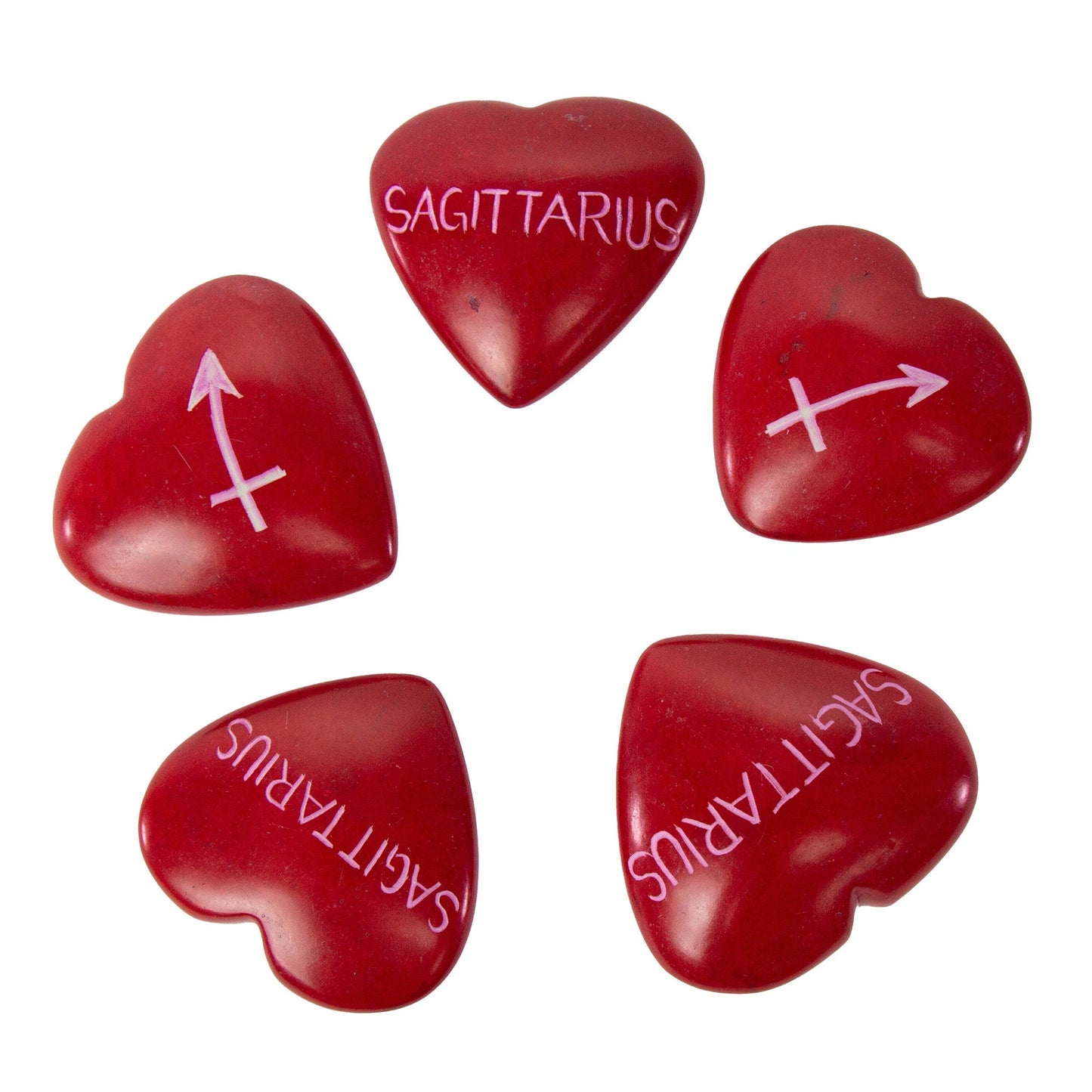 Zodiac Soapstone Hearts, Pack of 5: SAGITTARIUS    Home Decor Supply | Online Retail | ShoreShopper.com