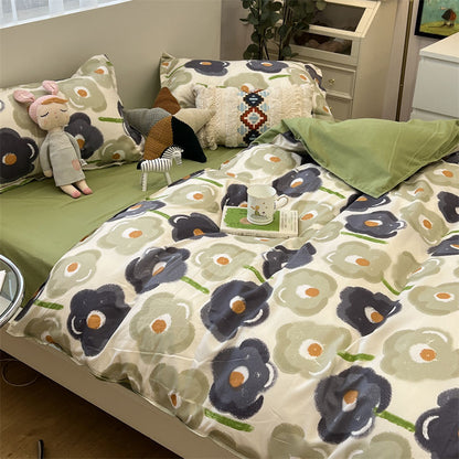 Washed Cotton Bed Sheet Quilt Cover Four-piece Set    Home Decor Supply | Online Retail | ShoreShopper.com