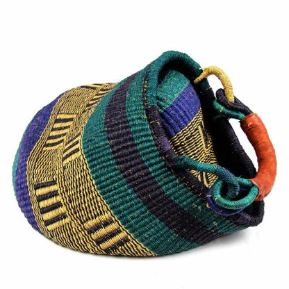 Bolga Pot Design Market Basket, Mixed Colors    Home Decor Supply | Online Retail | ShoreShopper.com