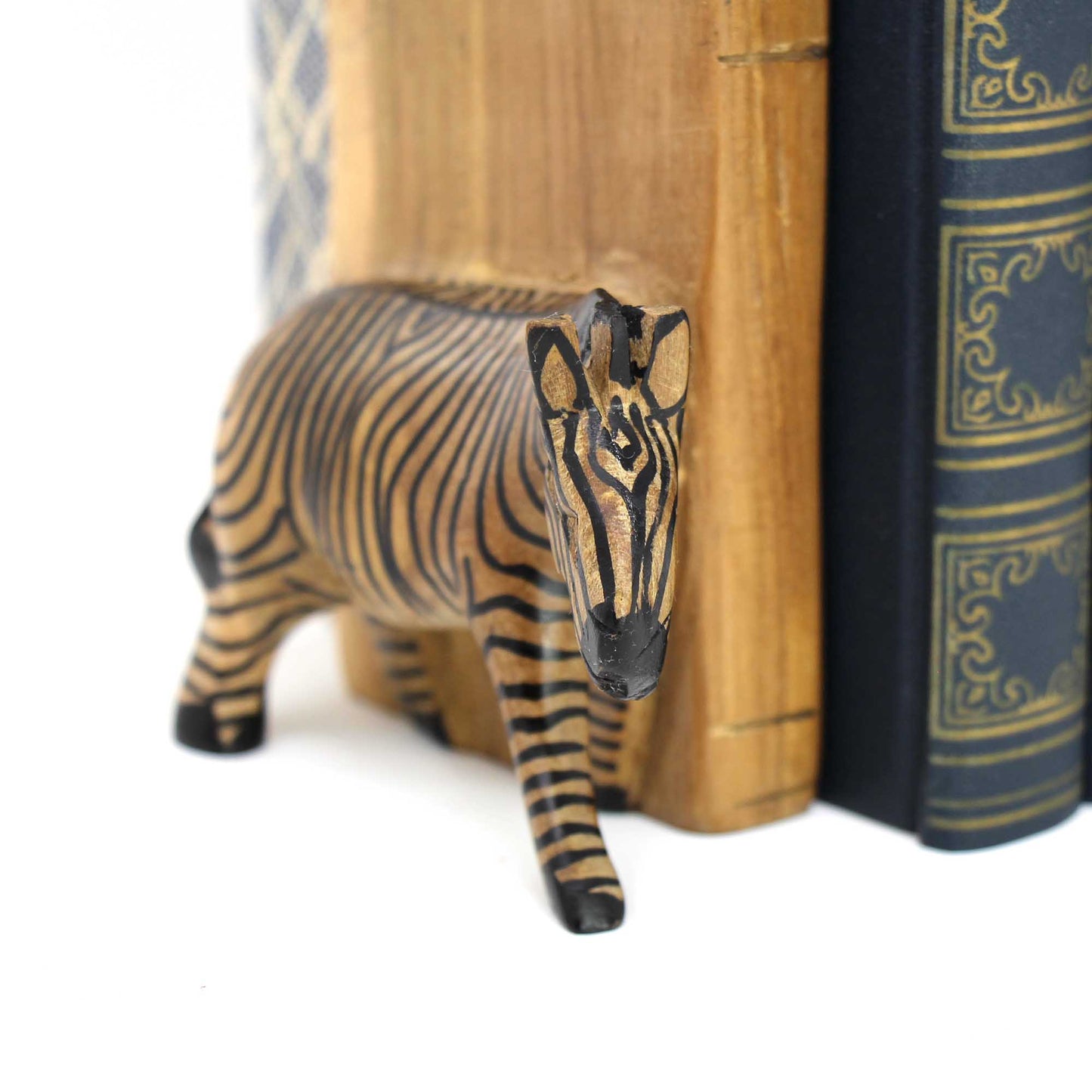 Carved Wood Zebra Book Ends, Set of 2    Home Decor Supply | Online Retail | ShoreShopper.com