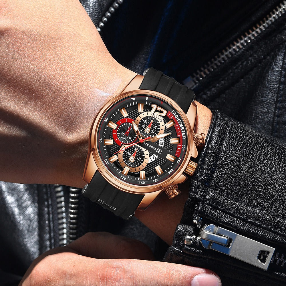 1pc Men'S Fashion Casual Quartz Watch, Silicone Strap, Date Display - Stylish Casual Wristwatch for Casual Attire, Casual Wristwatch | Sporty Watch Design | Quartz Movement, Thanksgiving, Christmas The Perfect Gift Reloj Para    Home Decor Supply | Online Retail | ShoreShopper.com