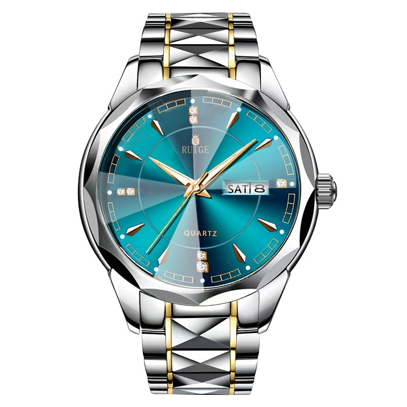 RUIGE Men's Watch Quartz Watch Luminous Stainless Steel Luxury Calendar Men's Chronograph Watch Timepiece Thanksgiving Day    Home Decor Supply | Online Retail | ShoreShopper.com
