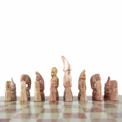 Hand Carved Soapstone Maasai Chess Set - 14" Board - Smolart    Home Decor Supply | Online Retail | ShoreShopper.com