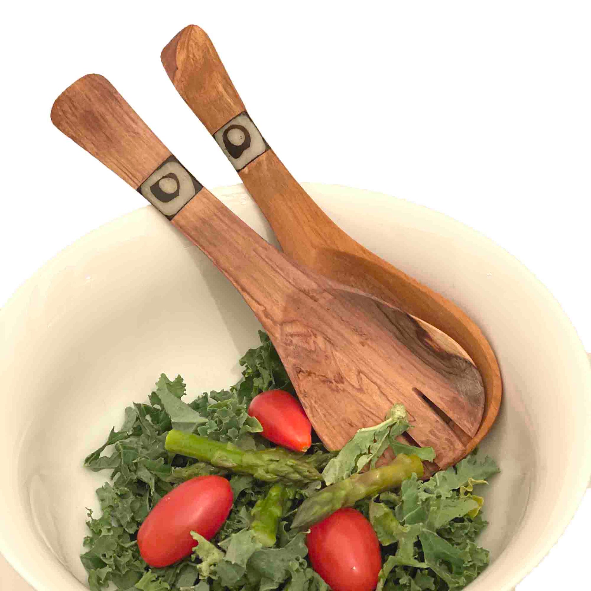 Olive Wood Serving Set, Small with Batik Inlay    Home Decor Supply | Online Retail | ShoreShopper.com