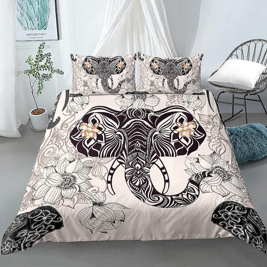 3D Digital Printing Bed Cartoon Kit Animal Elephant    Home Decor Supply | Online Retail | ShoreShopper.com