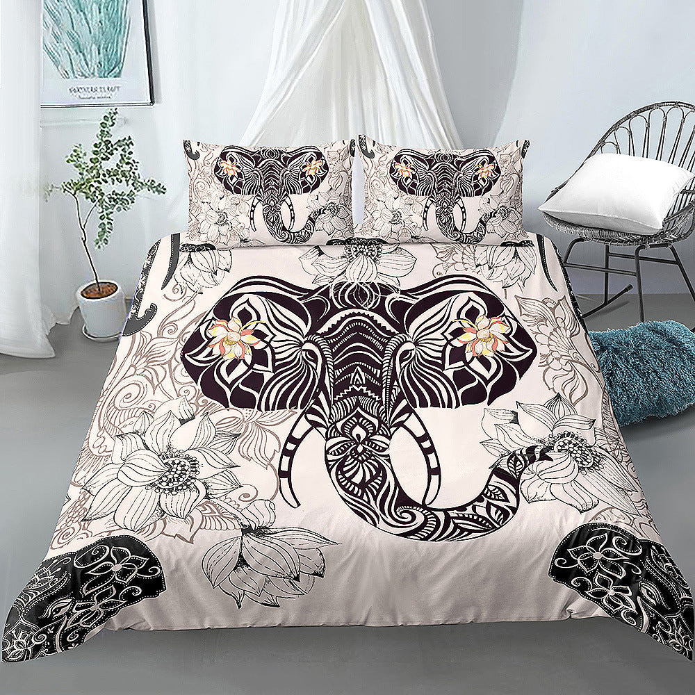 3D Digital Printing Bed Cartoon Kit Animal Elephant    Home Decor Supply | Online Retail | ShoreShopper.com