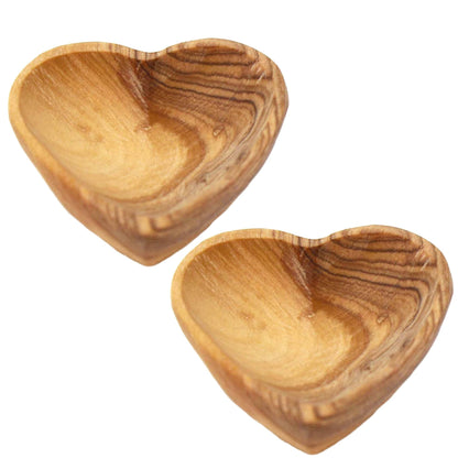 Petite Olive Wood Heart Trinket Bowls - Set of 2    Home Decor Supply | Online Retail | ShoreShopper.com
