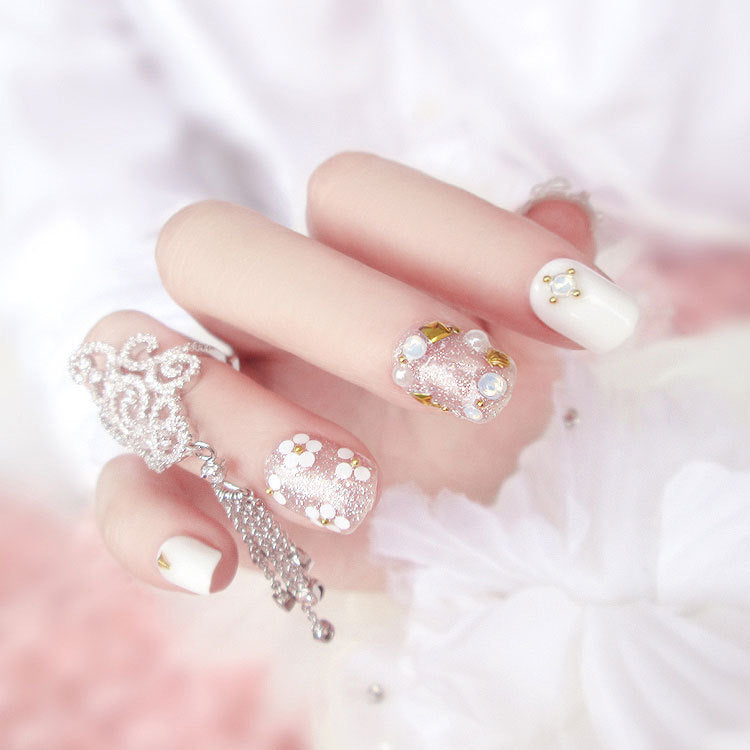 Finished Nail Art Magazine Style Beautiful Bride Fake Nails    Home Decor Supply | Online Retail | ShoreShopper.com