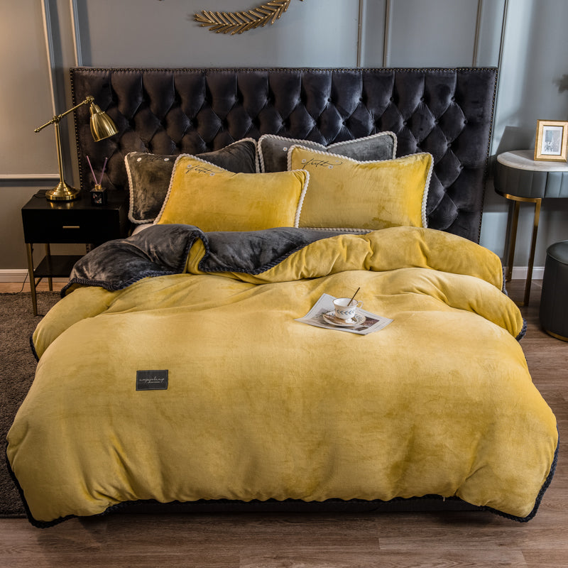 Single Piece Of Velvet Milk Velvet Solid Color Quilt Cover    Home Decor Supply | Online Retail | ShoreShopper.com