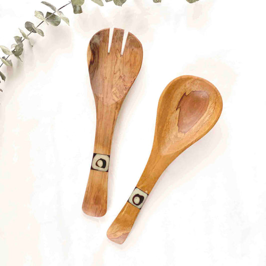 Olive Wood Serving Set, Small with Batik Inlay    Home Decor Supply | Online Retail | ShoreShopper.com