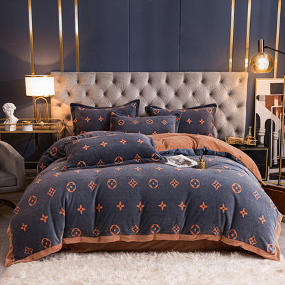 Fashionable Nordic Thick Warm Double-sided Velvet Bed Sheet    Home Decor Supply | Online Retail | ShoreShopper.com