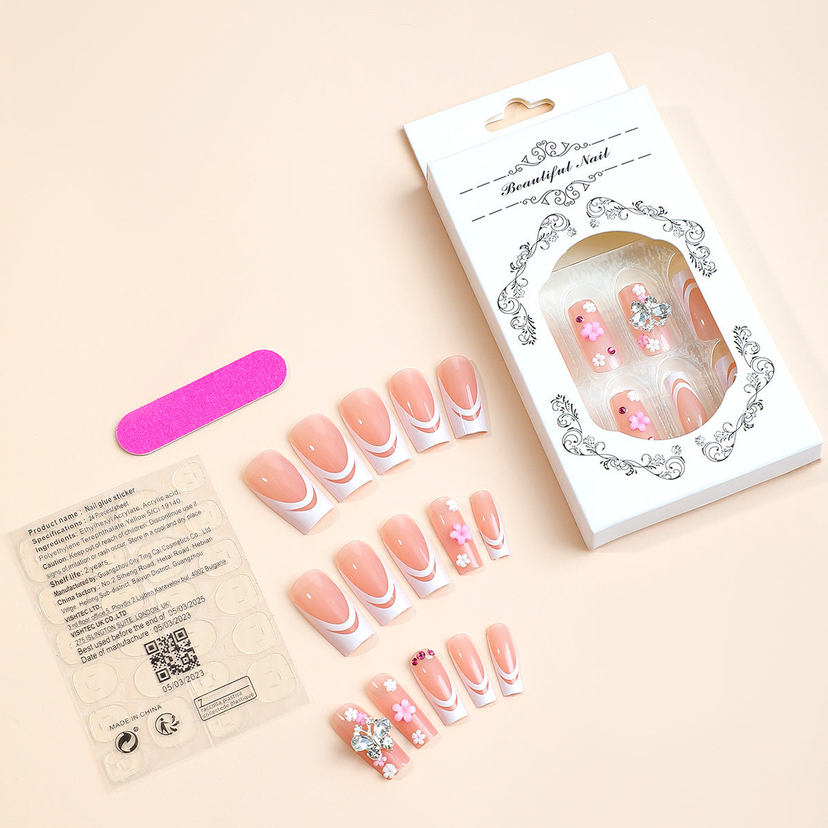 Women's Fashion French Style Bow Flower Nail Art    Home Decor Supply | Online Retail | ShoreShopper.com