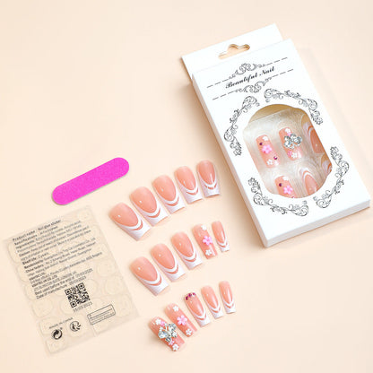 Women's Fashion French Style Bow Flower Nail Art    Home Decor Supply | Online Retail | ShoreShopper.com