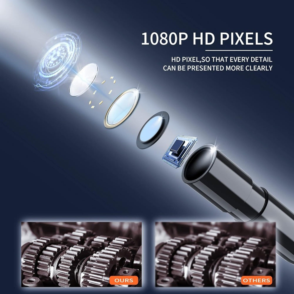 Endoscope Rechargeable Wire Cam w/ 8 LED Light 4.3" Screen 1080PHD 16ft.    Home Decor Supply | Online Retail | ShoreShopper.com