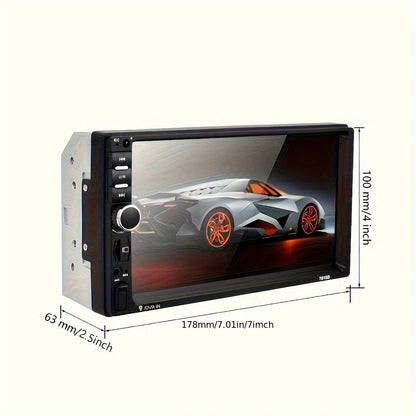 CAMECHO 1pc Double Din EQ Car Stereo Featuring a 7" LCD Display, Equipped with Wireless FM, MP5 Player, USB/SD/AUX Inputs, And Mirror Link Functionality, Ideal As Christmas And Black Friday Gifts, Without Battery    Home Decor Supply | Online Retail | ShoreShopper.com