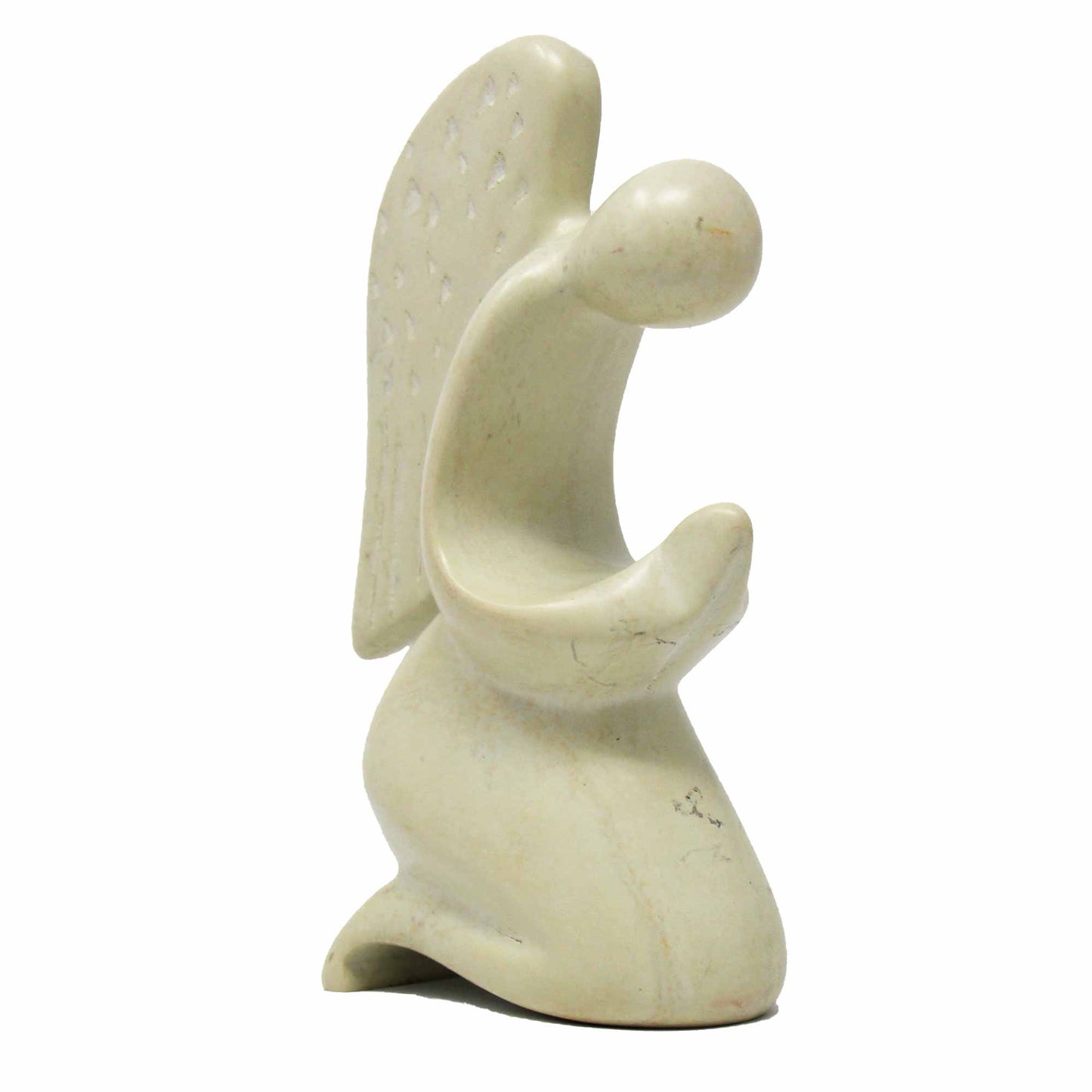 Praying Angel Soapstone Sculpture - Natural Stone    Home Decor Supply | Online Retail | ShoreShopper.com