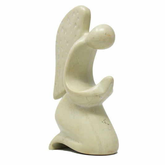 Praying Angel Soapstone Sculpture - Natural Stone    Home Decor Supply | Online Retail | ShoreShopper.com