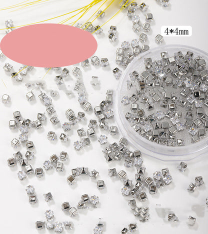 Square Water Drop Zircon Nail Art Jewelry    Home Decor Supply | Online Retail | ShoreShopper.com