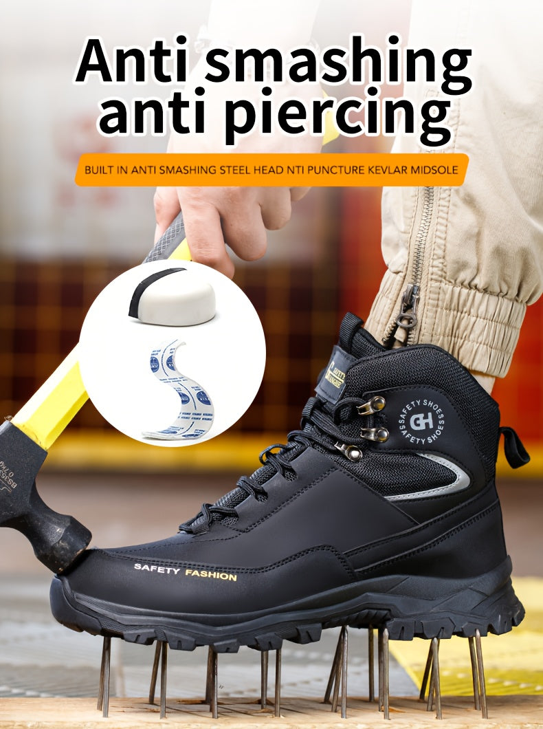 Men's Heavy-Duty High-Quality Work Boots with Steel Toe - All-Terrain Traction Rubber Sole, Cushioned Insole and Arch Support - Four-Season Construction, Industrial, Farm and Outdoor Boots - Ideal for Construction, Warehousin    Home Decor Supply | Online Retail | ShoreShopper.com