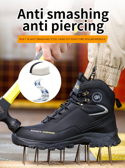 Men's Heavy-Duty High-Quality Work Boots with Steel Toe - All-Terrain Traction Rubber Sole, Cushioned Insole and Arch Support - Four-Season Construction, Industrial, Farm and Outdoor Boots - Ideal for Construction, Warehousin    Home Decor Supply | Online Retail | ShoreShopper.com