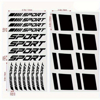 20pcs Reflective Sport Car Wheel Rim Vinyl Stickers - Self-Adhesive Racing Stripe Decals with Glossy Finish, Checkered & Stripe Patterns, Red/ Colors, Irregular Shapes for Night Driving Safety, Easy Application & Removal, Dur    Home Decor Supply | Online Retail | ShoreShopper.com