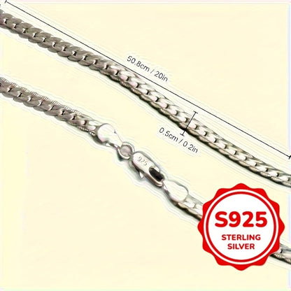 Elegant 20 inch 925 sterling 925 Silver necklace - Fashionable and luxurious design, suitable for both men and women, perfec    Home Decor Supply | Online Retail | ShoreShopper.com