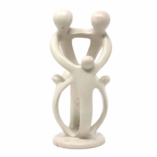 Natural Soapstone Family Sculpture - 2 Parents, 3 Children - Smolart    Home Decor Supply | Online Retail | ShoreShopper.com