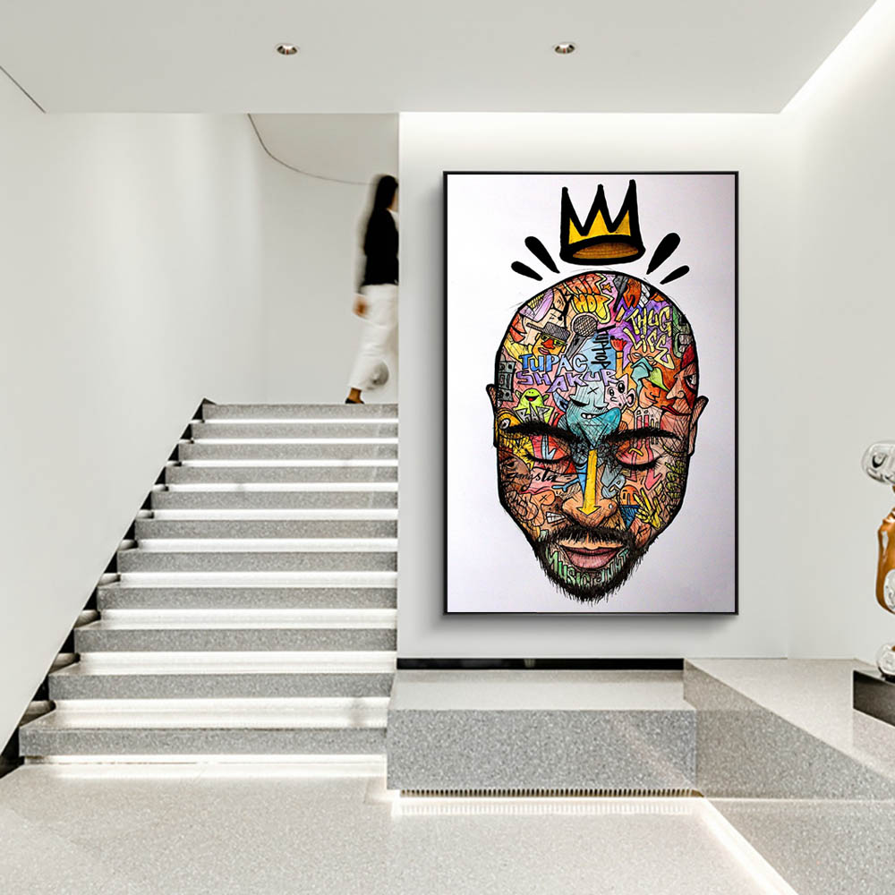 Graffiti Art Portrait Abstract Rapper Wall Art Poster    Home Decor Supply | Online Retail | ShoreShopper.com